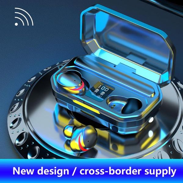 

tws m15 led display bluetooth 5.1 earphones with charging box waterproof earbuds