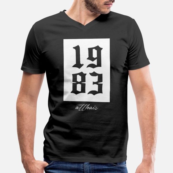 

1983 atthais t shirt men custom 100% cotton round neck outfit loose casual summer normal shirt