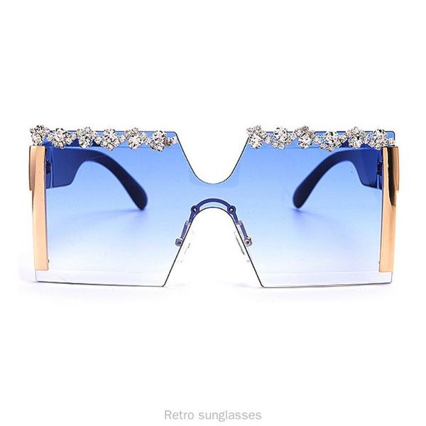 

oversized square colorful diamond sunglasses women big frame luxury crystal sun glasses for female rhinestone eyewear uv400 fml, White;black