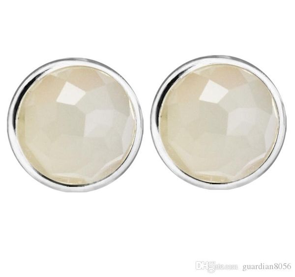 

2017 june droplets silver earrings with grey cz 100% 925 sterling silver jewelry002, Golden;silver