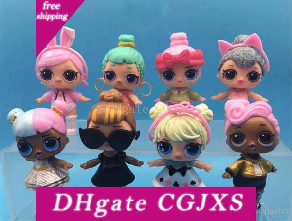 

8pcs /lot lol doll toy deskdecoration pvc action figure baby doll toy girl decoration dressing doll