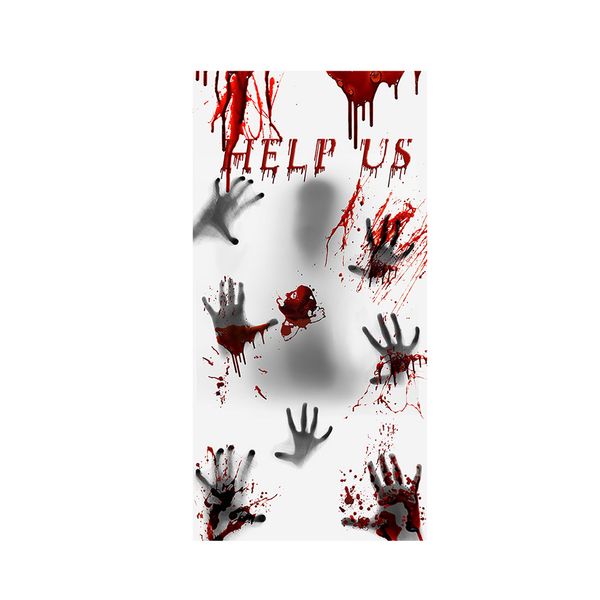

diy home decoration window glass halloween door cover haunted house accessories