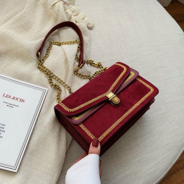 

scrub leather crossbody bags for women 2020 ins chain shoulder messenger bag lady travel luxury handbags and purses