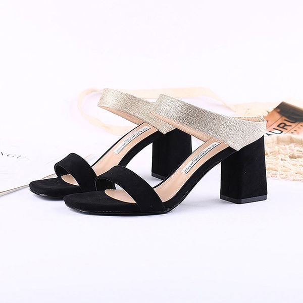 

fashion summer women's sandals 7cm high heel wedge slippers bling rhiestone flat female dinner party slides, Black