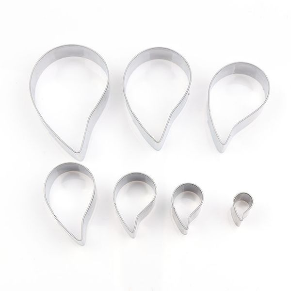 

7pcs spiral pattern cookie cutter fondant stainless steel cake mold easy clean