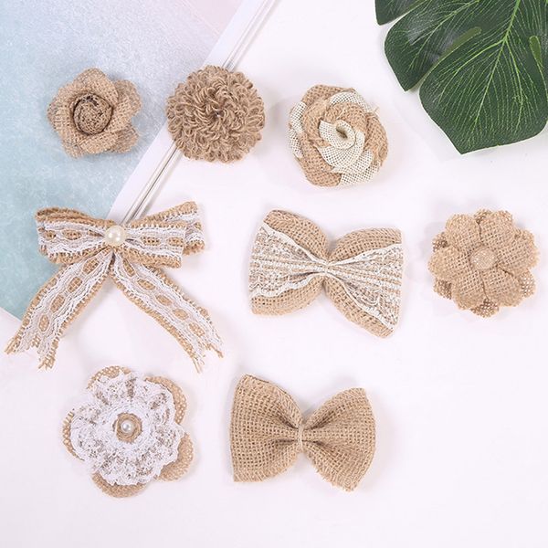 

декоративные мешковины цветы урожай diy ремесла свадьбы аксессуары для одежды