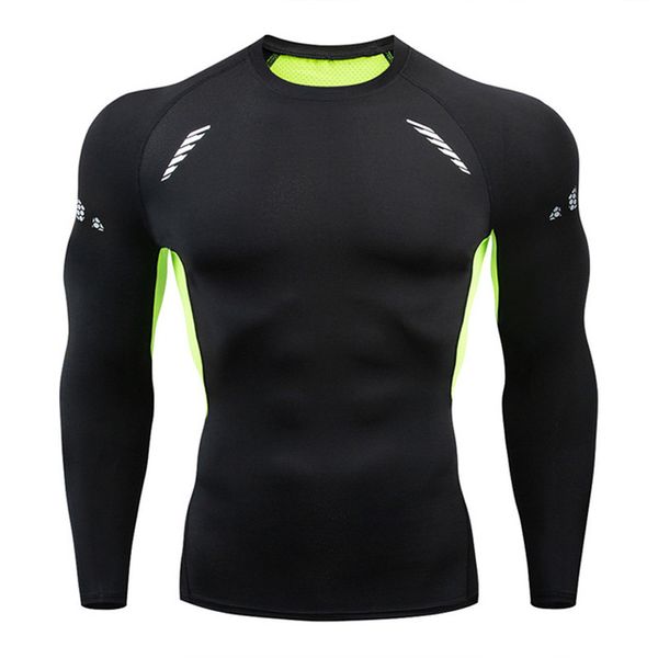 

running shirt men's sports t-shirt long sleeve, Black;blue