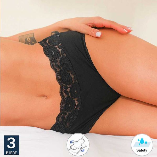 

menstrual panties physiological period leak proof panties women underwear women high waist plus size briefs, Black;pink