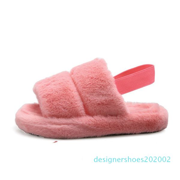 

fur slippers women sandals home fluffy slides 2020 casual furry flats sweet house indoor slippers shoes woman plus size 36-43 d2, Black