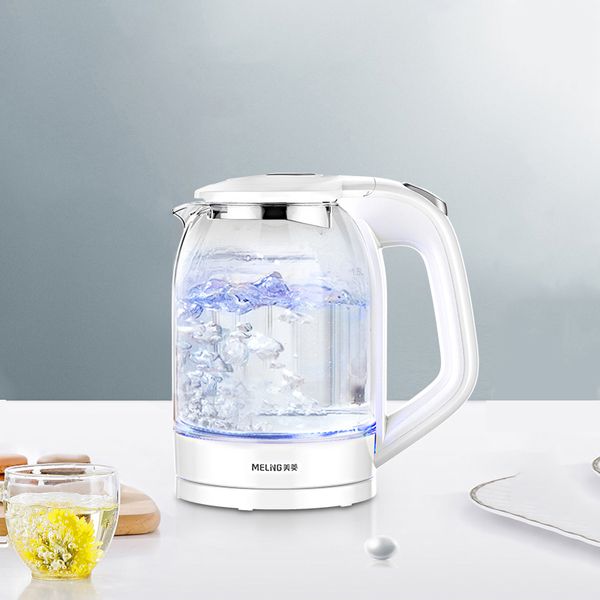 

electric kettles mh-wb02 kettle household office hostel water boiler 1500w 1.8l glass blue light teapot