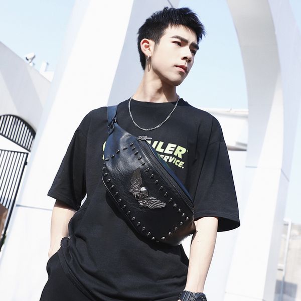 

tidog korean personal fashion rivet chest bag