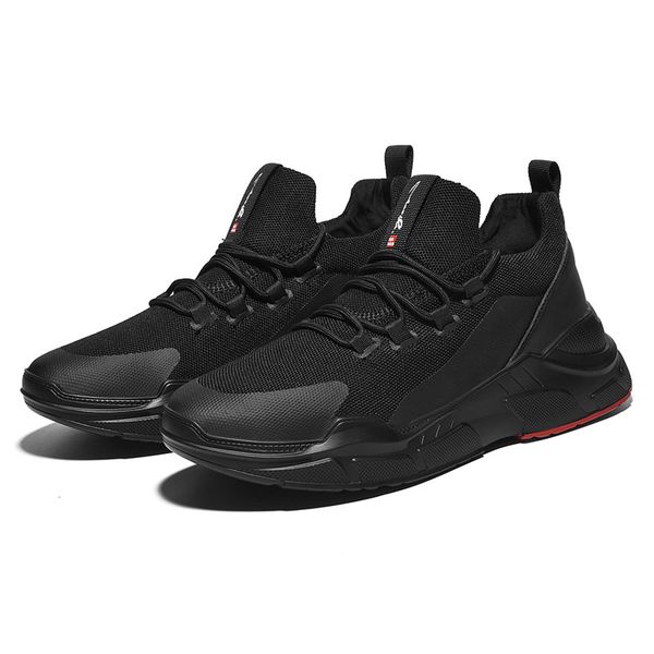 

running shoes for men summer sneakers breathable mesh outdoor sport shoes men increase black lace up male