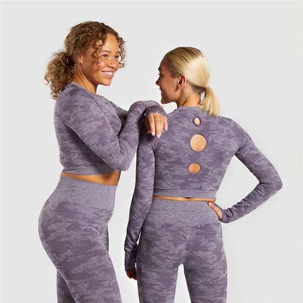 

camouflage sportswear seamless fitness clothing 2 pc yoga set workout clothes for women leggings yoga clothes gym sets 2020, White;red