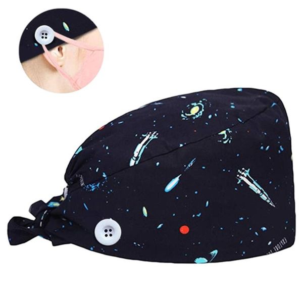 

2020 новый scrub hat gorros quirurgicos цветочные bouffant санитарные кепка с sweatband мультфильм печати nursing caps scrub cap