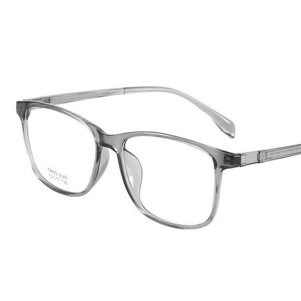 

transparent gray tr90 square optical eyeglasses women brand designer vingage clear lens student prescription glasses frame men, Black