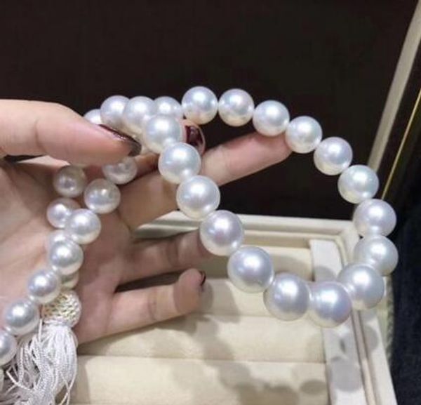 

gt;>>>noble jewelry ++huge south sea white round 12-14mm pearl necklace 14k, Silver
