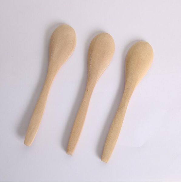 2000pcs Wood Soup Spoon Мини Деревянной Чайная Utensil кофе Мороженое Spoon оптом