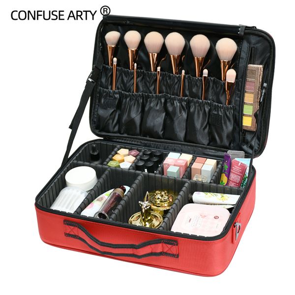 

cosmetic bags & cases women case large capacity make up box necessary waterproof bag travel professional beauty brush makeup