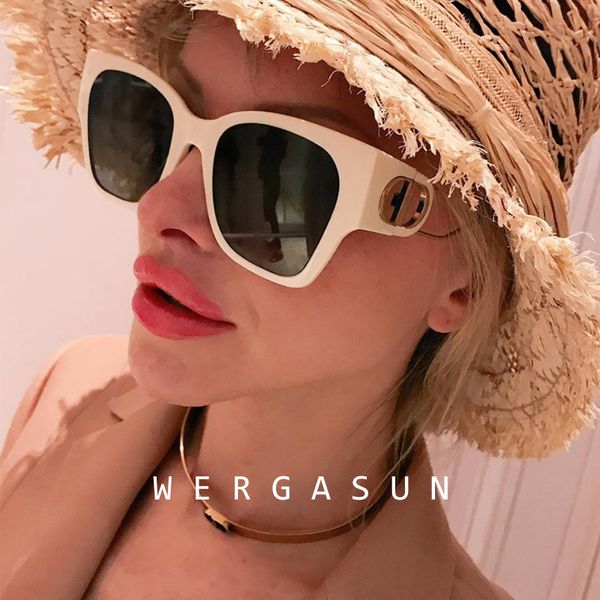 

wergasun brand designer sunglasses women retro sunglasses women square glasses women/men luxury, White;black