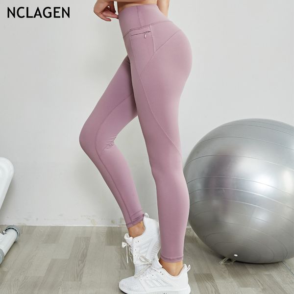 

women gym leggings sport fitness high waist yoga pants tummy control bulifting squat proof running workout tights nclagen, White;red