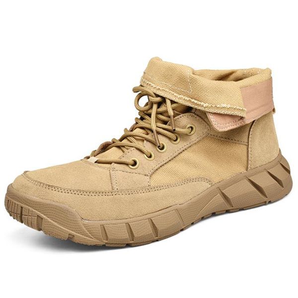 

fashion military boots men's tactical boots combat boots summer military fan shoes outdoor desert hiking shoes men's high-shoes 55, Black;green