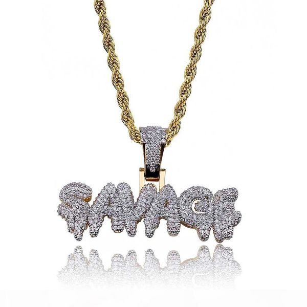 

2018 diy hip hop custom name combination bubble letter pendant necklace micro cubic zirconia gold silver color copper pendant necklace