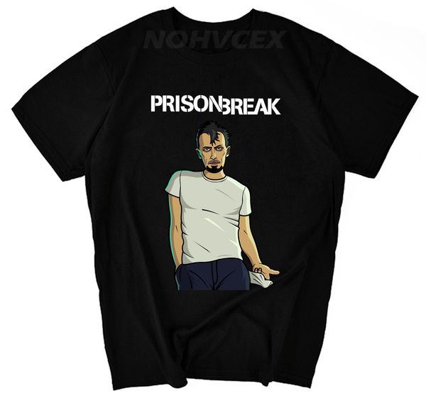 

prison break michael_scofield diy men's short sleeve t-shirt cotton round collar