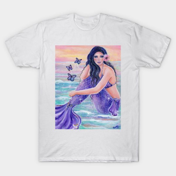 

men t-shirt maeva purple mermaid tshirt women t shirt men cotton tees harajuku