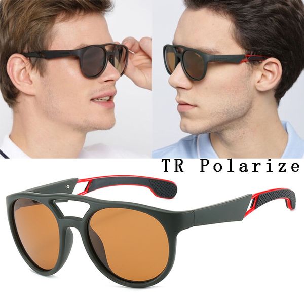 

2020 dpz round frame retro tr90 polarized women sunglasses sport driving men's aviation sunglasses uv400, White;black
