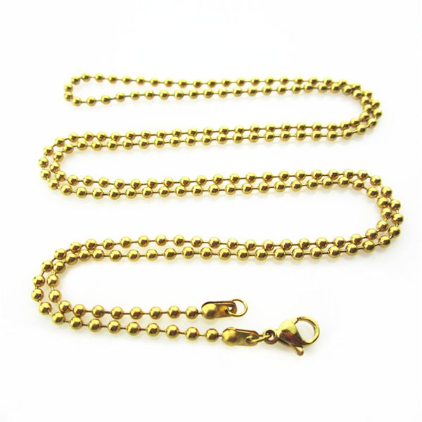 

30'' rainbow/ rose gold/black gold color 316l stainless steel ball chain for diffuser locket floating pendant necklace, Silver