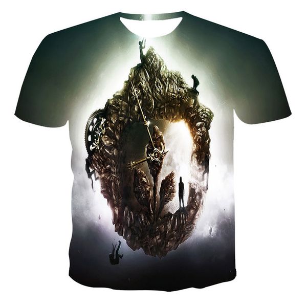 

summer men breathable splicing printing 3d print shirts oversized kawaii funny men clothing