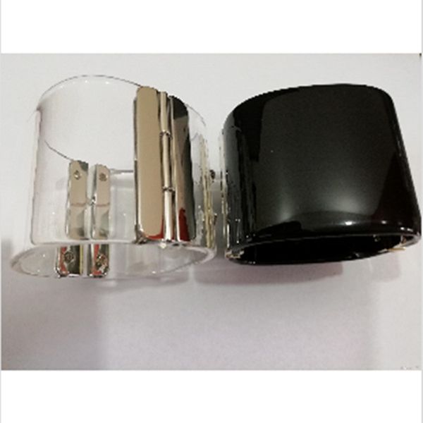 

transparent bracelet fashion friendship bracelet acrylic cuff bracelet big charm bracelets luxury designer jewelry, Black
