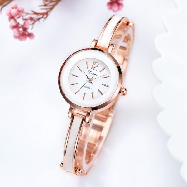 

lvpai brand women bracelet watches luxury rose gold wristwatches ladies fashion casual quartz watch female clock montre femme, Slivery;brown