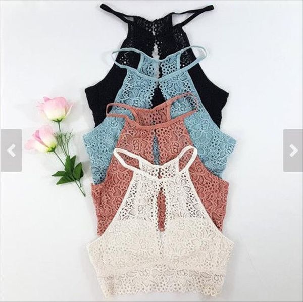 

tank summer womens tank bustier bra lace vest crop bralette blouse top, White