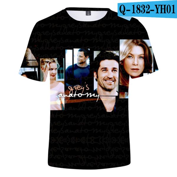 

grey's anatomy printed tumblr spring summer crewneck 3d print shirts plus size aesthetic harajuku men clothing