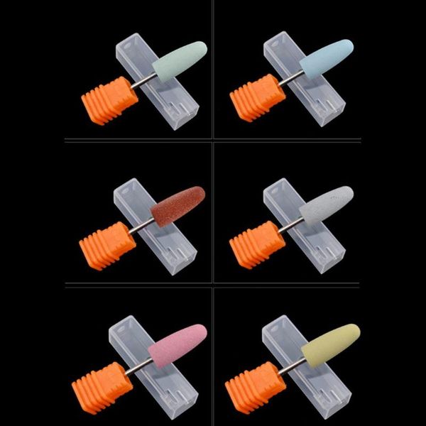 

pc head rubber silicon nail drills bit flexible polisher manicure machine nail accessories file polish tools