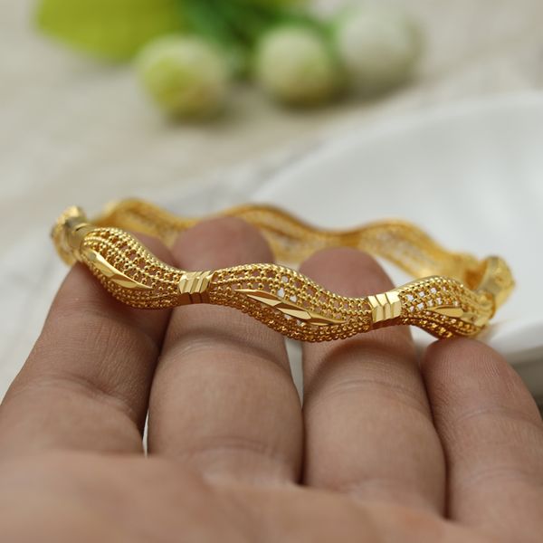 

24k gold women gold big dubai bride wedding ethiopian bangles africa arab jewelry charmgirls india bracelet gifts, Black