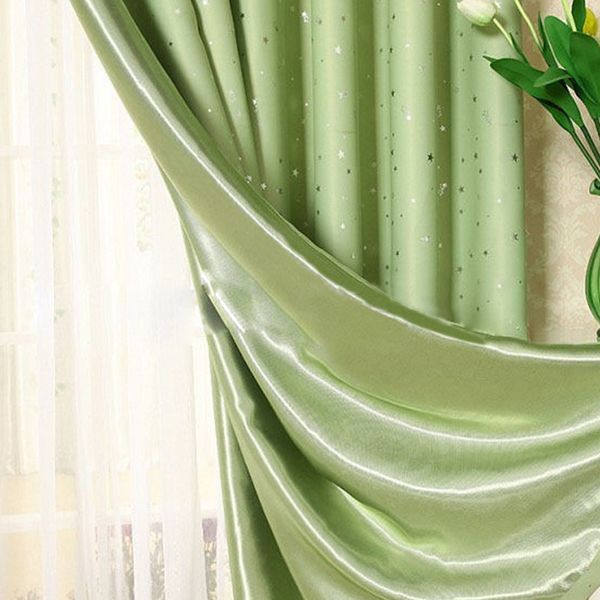 

only 1pc100*250cm stars curtain for living room bedroom punching grommet