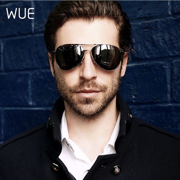 

wue brand metal sunglasses men polarized driving black male sun glasses mens sunglasses brand designer masculine, White;black