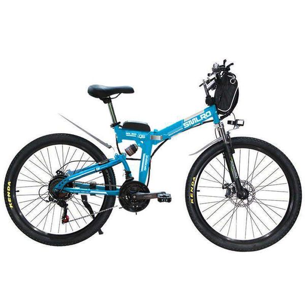 

newly design 26 inch wheel folding electric bicycle 500w 48v 13ah high quality, Silver;blue