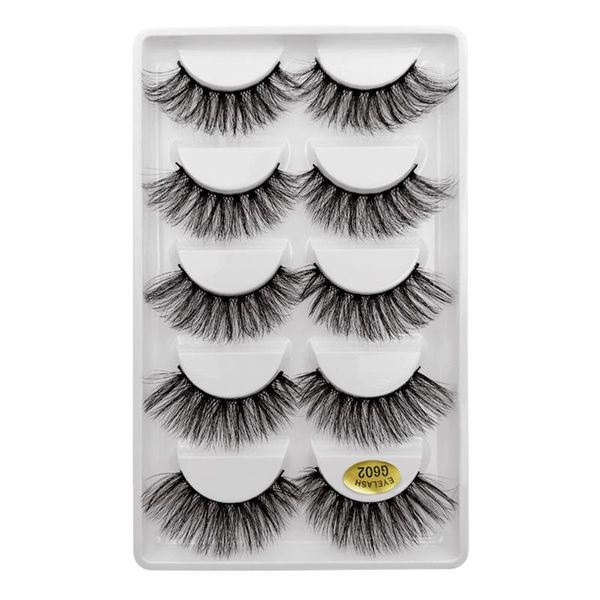 

false eyelashes mink lashes natural 5 paire 3d fluffy strip long makeup extension oct