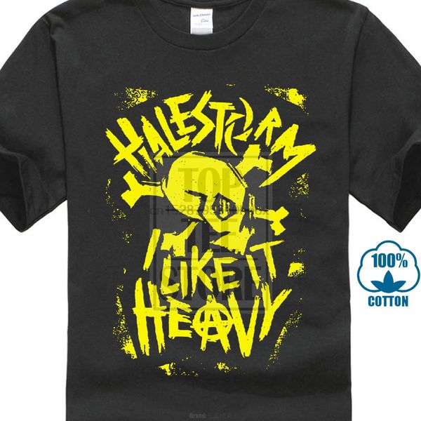 

beautiful printing o-neck men halestorm punk skull t shirt lzzy hale into the wild life new merch design tee shirts