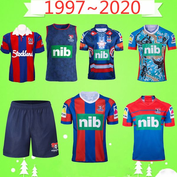 

1997 2018 2019 2020 2021 knight rugby league jersey version shorts retro classic hero vest vintage souvenir edition red blue t-shirt, Black;gray