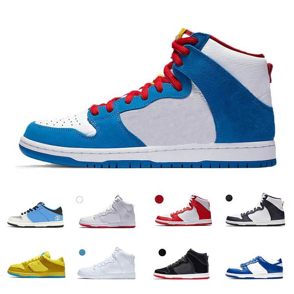 

doraemon zoom high hi pro sb men women running shoes obsidian black pigeon university red space jam smog range label sports sneakers