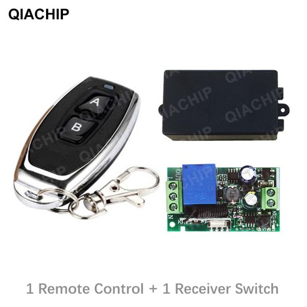 

remote controlers qiachip 433mhz ac 220v relay 1ch control receiver rf switch module wireless for light lamp controller