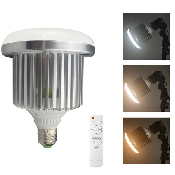 

95w e27 bulb p led video light daylight warm lamp bi-color 3200k-5500k 220v + remote control for pgraphic studio softbox