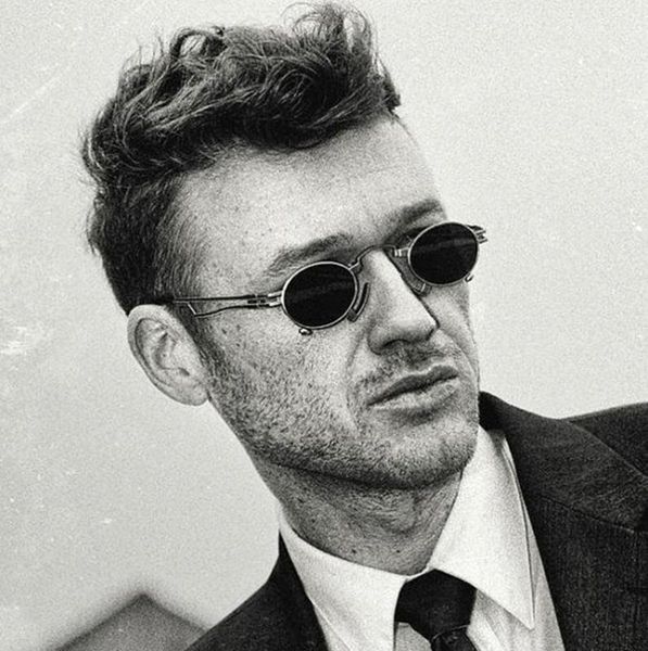 

jackjad metal oval frame steampunk gothic vampire sunglasses retro 1980s uv400 sun glasses cosplay styling, White;black