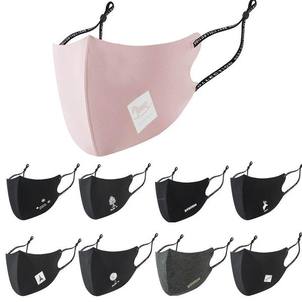 

new face mask blue personalized mask ice silk super soft fabric adjustable ear buckle washable sunscreen dustproof anti-vomiting