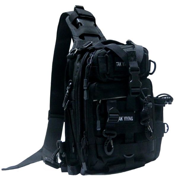 

outdoor tactical shoulder bag multi functional single shoulder messenger bag tactical riding, Black;gray