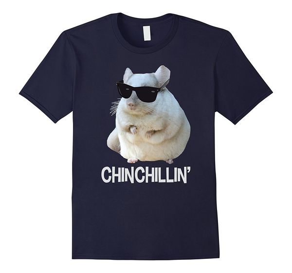

2019 fashion 100% cotton chinchillin' t-shirt funny chinchilla lovers cool gift tee shirt